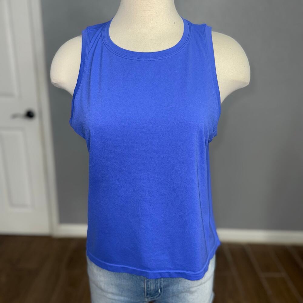 Fabletics Feather Tech+ Muscle Tank, Sapphire Sky, M